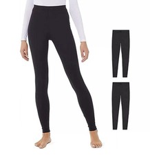 32 Degrees Heat Women's 2 Pack Base Layer Pant, Size Medium, Black
