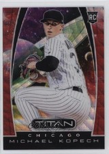 2019 Panini Chronicles Titan Ruby Wave Prizm 14/199 Michael Kopech #4 0q3