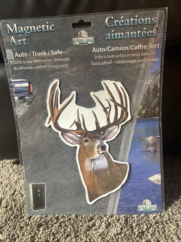 Rivers Edge Magnetic Art buck deer decal 
