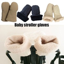 Men Women Fleece Lined Gloves Baby Stroller Handle Gloves Outdoor Warm Windproof