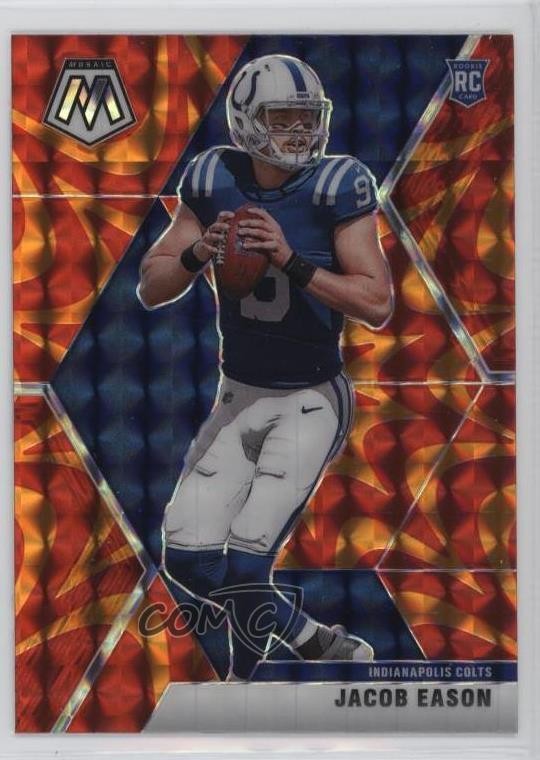 2020 Panini Mosaic Rookies Reactive Orange Mosaic Prizm Jacob Eason #236 7l6