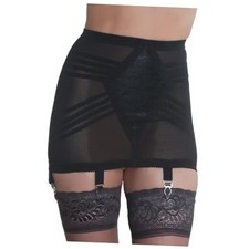 Style 1359  Firm Control Open Bottom Girdle  Invisinet Tummy 6X/42 Black