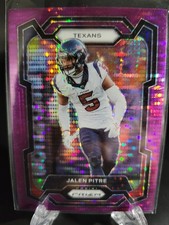 2023 Panini Prizm- Jalen Pitre Purple Pulsar Prizm #120 Texans