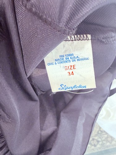 VINTAGE Slipperfection schwarz VOLL Nylon Trikot SLIP KLEID DESSOUS Gr. 34 - Bild 5 von 6