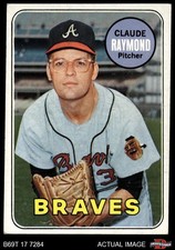 1969 Topps #446 Claude Raymond Braves 3 - VG