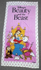 vintage beauty and the beast beach towel Story Time Roses 33x65” Exclusive
