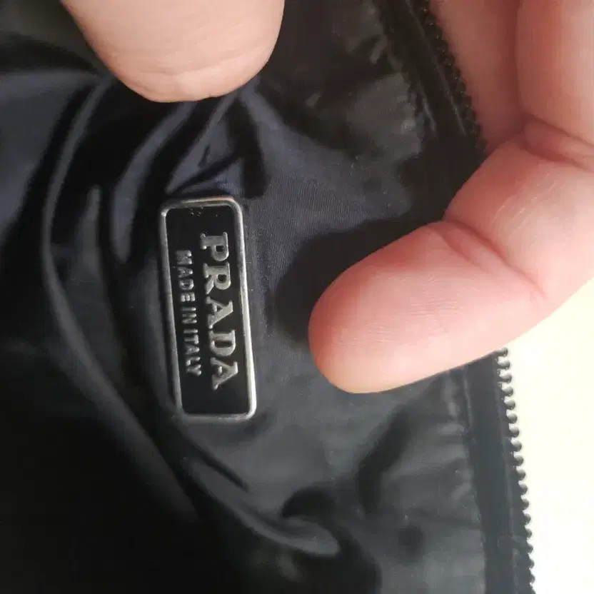 Prada Triangular Logo Pouch Bag - Authentic, Used - image 2