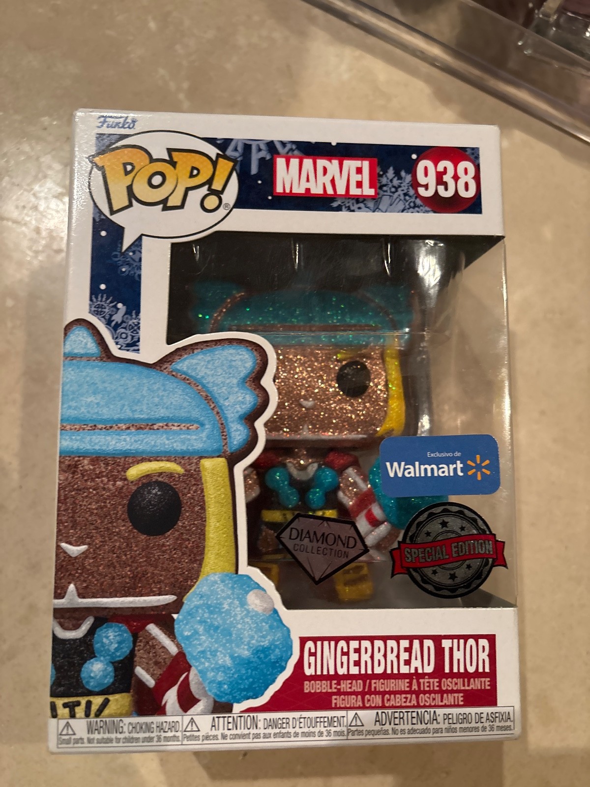 Funko Pop! Vinilo: Marvel - Pan De Jengibre Thor (Brillo De Diamante) - Exclusivo De Walmart
