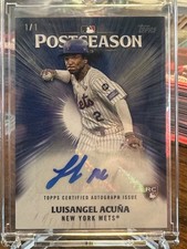 LuisAngel Acuna Postseason Performance 1/1 RC Autograph Card
