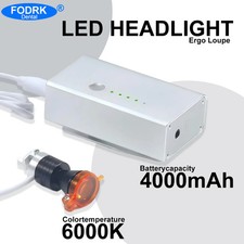 Dental LED Headlight 5W Adjustable Spotlight Ergo Loupe Clip On Battery 3500mAh