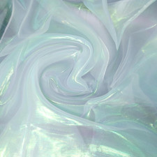 Magic Laser Holographic Fabric, 59In Iridescent Sequin Gradient Organza Lace for