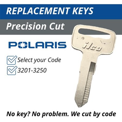 Polaris Ignition Key Cut to Code 3201-3250 ATV Scrambler Trail Boss Sportsman