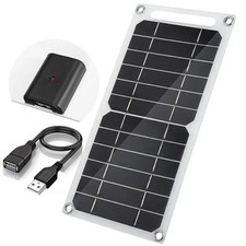 Portable 5V 6W USB Solar Panel Charger for Phones, Cameras, and Camping Gear