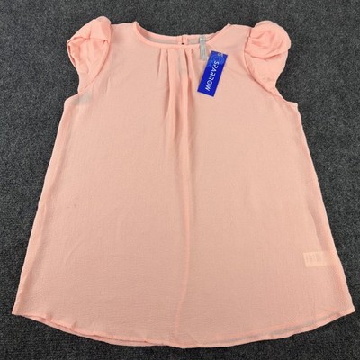 Red Lolly Blush Pink Chiffon Tulip Sleeve Top S RL1314 New