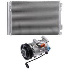 AC Condenser & AC Compressor Cooling Kit For 2012-13 Hyundai Accent 1.6L 1591CC