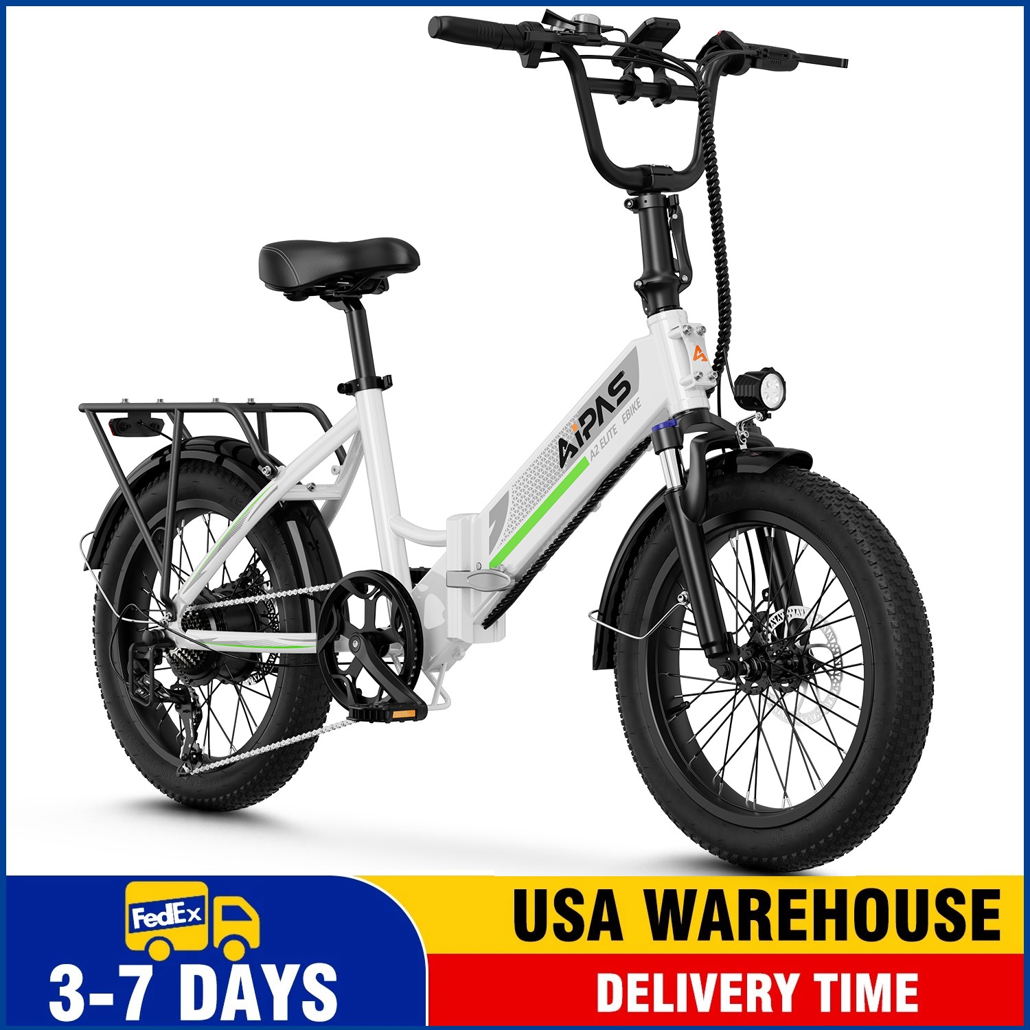 750W Folding Electric Bike 62 Mile Range 48V 12.8AH Large 28