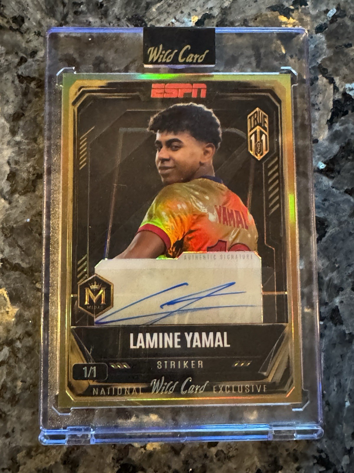 2026 ESPN Wild Card Midas Gold True 1/1 Auto Lamine Yamal FC Barcelona/Spain view 3