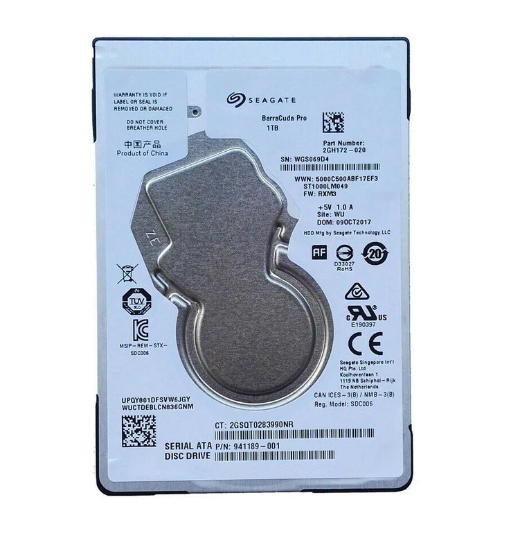 Seagate 1TB BarraCuda ST1000LM049 7200 RPM 128MB SATA 2.5" Laptop Hard Drive 7mm - Image 2 of 4