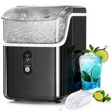 Nugget Ice Maker Countertop, Chewable Nugget Ice Machine with Automatic Clean...