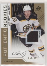 2018-19 SP Game Used Authentic Rookies Gold Jersey 50/499 Jeremy Lauzon #178 hn6