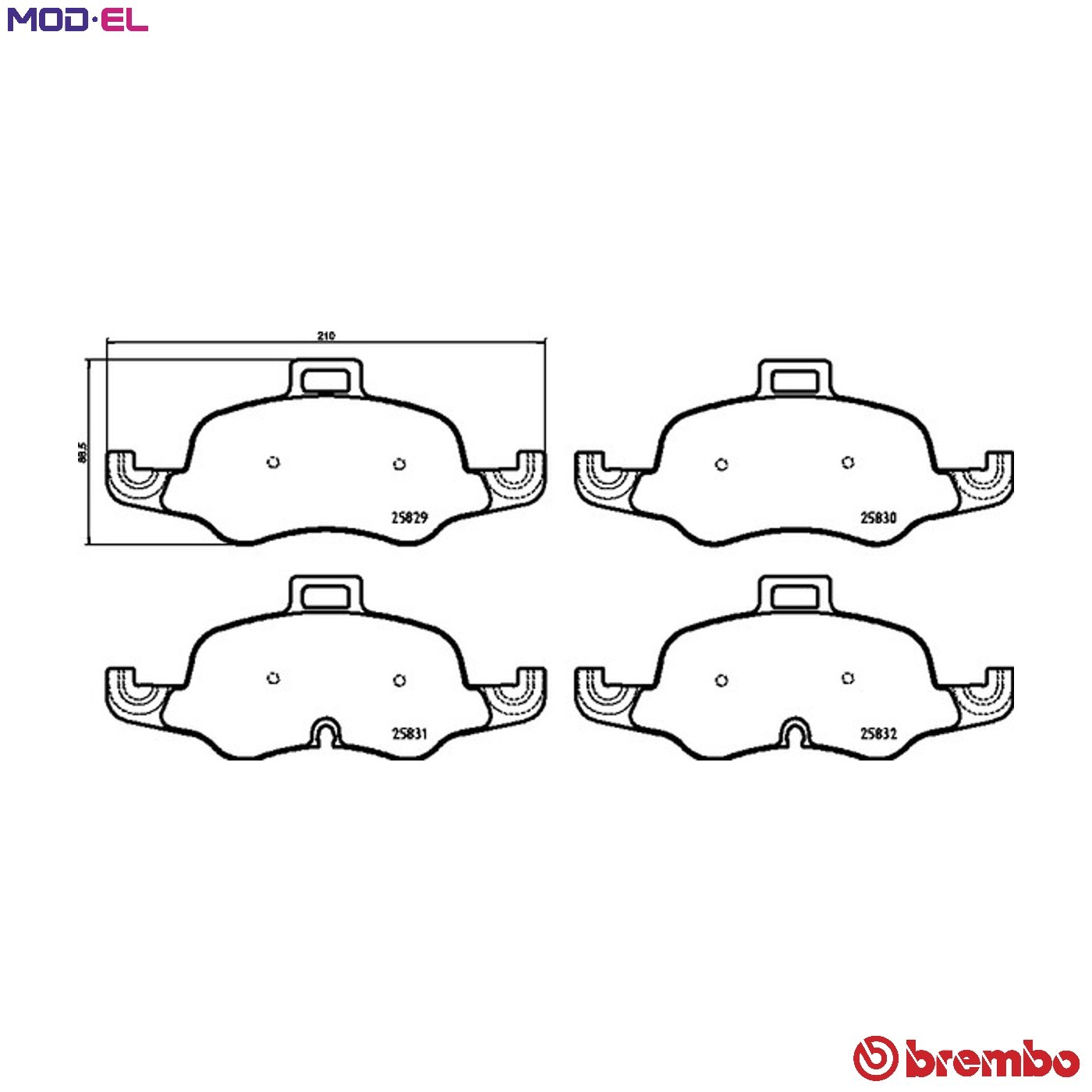BREMBO P 85 160X Brake Pad Set, disc brake for AUDI - Image 16