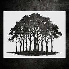Trees Forest Nature Theme Wall Art Reusable Stencil - StencilAir