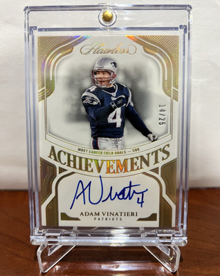 Panini 2024 Flawless Achievements Adam Vinatieri Patriots Auto /25 FA-AVI