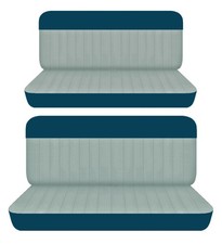 Fits 1949 To 1964 Oldsmobile 88 4door Front And Rear Bench Seat Covers Teal Gray Fits 1949 To 1964 Oldsmobile 88 4door Front And Rear Bench Seat Covers Teal Gray