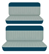 Fits 1949 to 1964 Oldsmobile 88 4Door Front and Rear bench seat covers teal gray