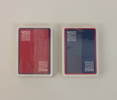 2x MSD Merck Sharp & Dohme Pharma Poker Spielkarten Deck Playing Cards