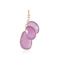 Cavill Lavendel Chalzedon AnhäNger 26,1Ct RoséVergold 925 Silber Damen