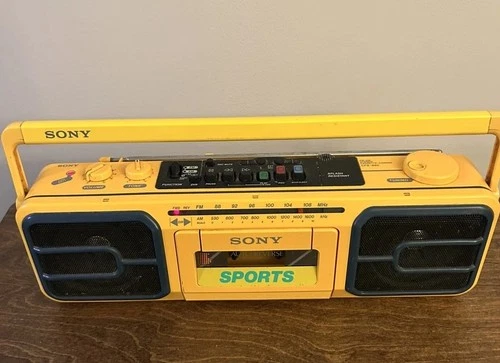 Sony CFS-950 Sports AM/FM Stereo Radio Cassette Recorder Boombox Vintage Works
