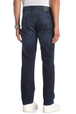 NWT HUDSON Mens Byron 5-Pocket Straight Zip Fly Stretch Jeans Size 30 Slick Wash