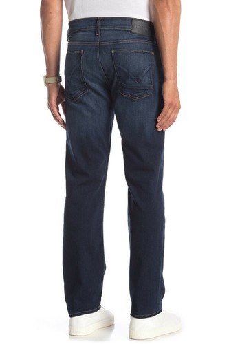 Jeans uomo Byron 5 tasche dritti zip mosca elasticizzati nuovi con etichette Hudson taglia 30 lavaggio liscio - Foto 1 di 12