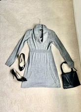 Gray Long Sleeves Sweater Dress