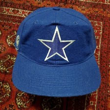 Vtg 90s Dallas Cowboys Snapback Hat American Needle Blockhead Logo Spellout Wool