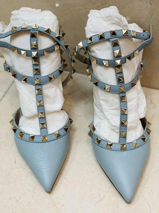 VALENTINO GARAVANI Rock Studs Light blue Authentic Women Used | eBay