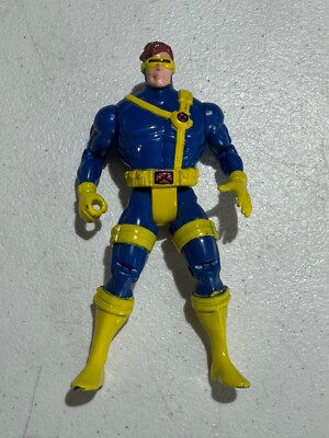 VINTAGE 1991 CYCLOPS X-MEN MARVEL TOY BIZ 5'' OPTIC BLAST ACTION FIGURE LIGHTS UP