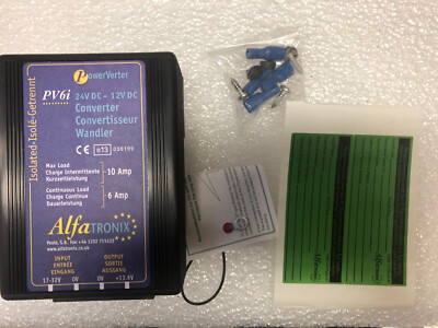 PV6i, Isolated DC/DC-Converter AlfaTRONIX In:17-32VDC,Out:13,6VDC, 6A/10A,neu