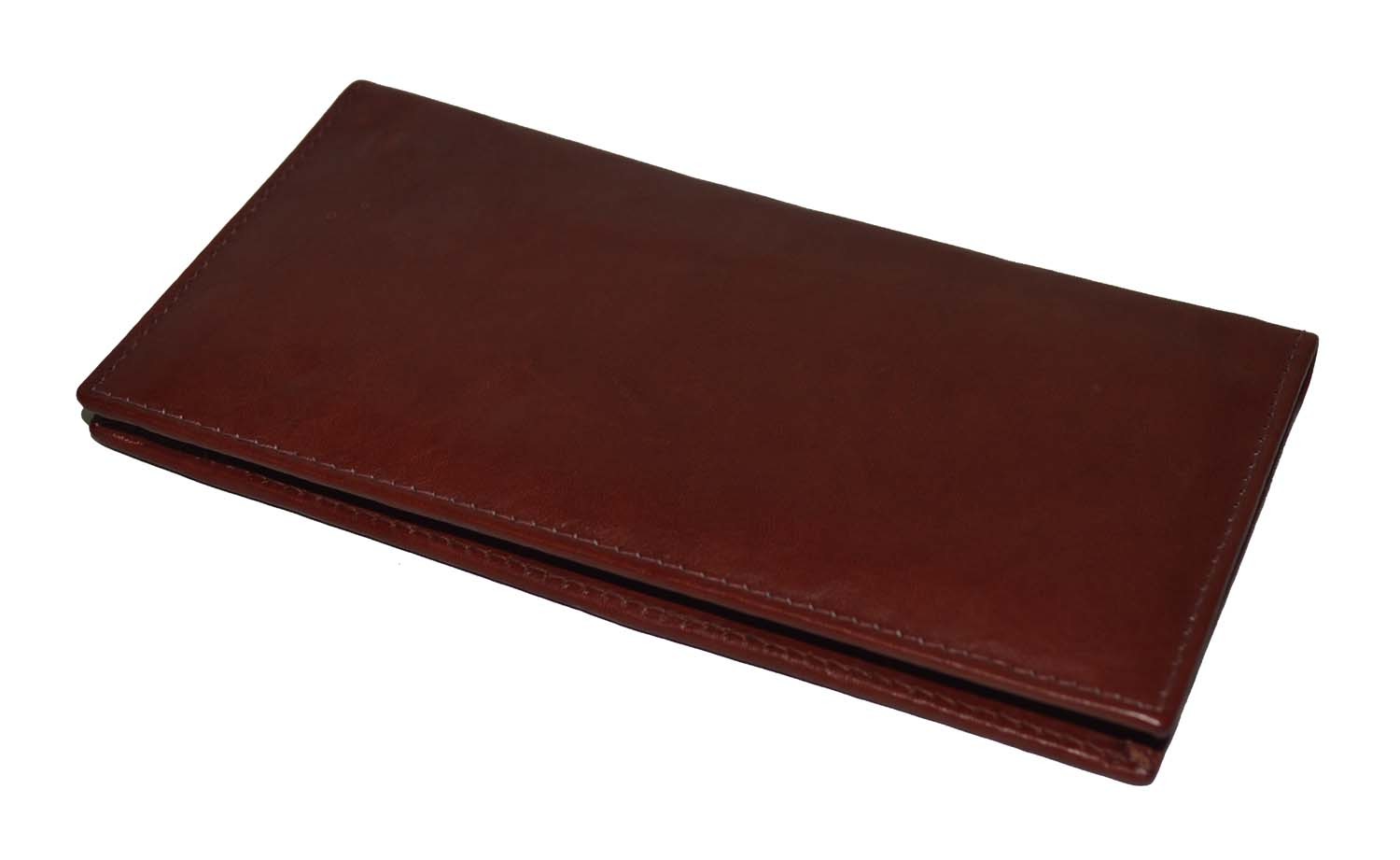 Leatherboss Genuine Leather Hand Crafted Checkbook Cover Top tear n