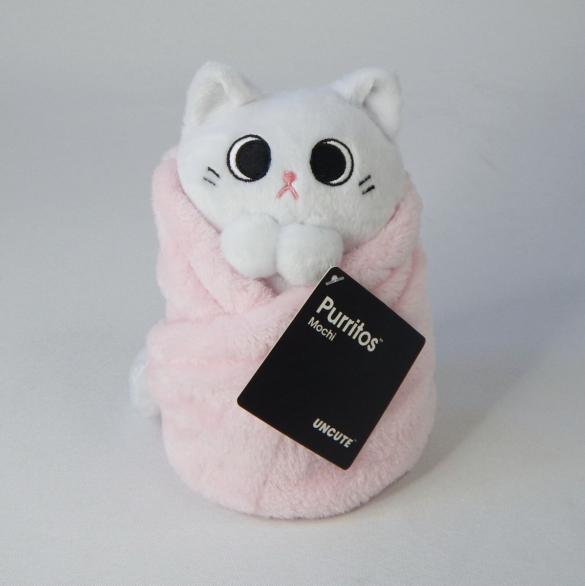 Uncute Collectible Purritos Mochi White Kitty Cat Plush 7