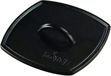 Lodge LPP3 Cast Iron Square Ribbed Panini Press, 8.25-Inch
