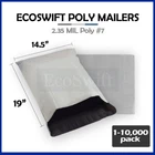 1-10000 14.5x19 "EcoSwift" Poly Mailers Envelopes Plastic Shipping Bags 2.35 MIL