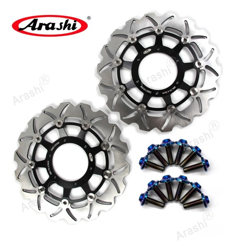 Rotor de disco de freno delantero y pernos de montaje para Honda CBR600F 2001-2007 Arashi DORADO - Imagen 9 de 10