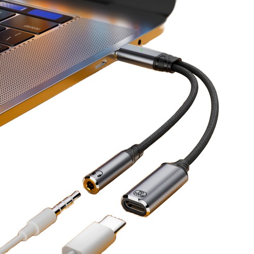 USB C To 3.5mm Audio Adapter and Charger with PD 100W for iPhone 16/15 Pro Max - Zdjęcie 13 z 17
