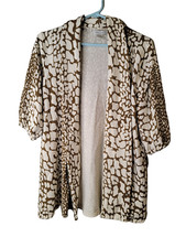 Gabriella Rossi Size Xl Women's Jacket Open Front Geometric Artsy Art To Wear