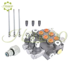 11GPM 3 Spool Hydraulic Directional Control Valve Double + Conversion Plug