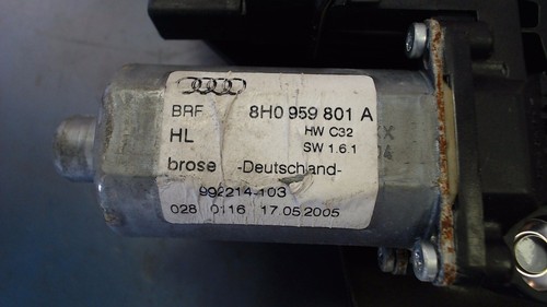 Fensterheber Elektrisch MIT Motor Links Hinten Audi 8H0959801A 8H0839397 - Picture 5 of 6