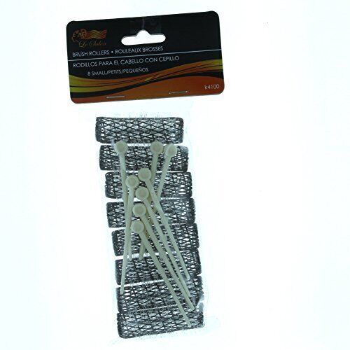 16 BRUSH ROLLERS &amp; PINS Small Mini Hair Curlers Bristles 2" x 1/2" Kids  