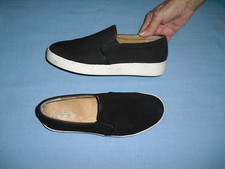 Vionic Womens Midi Slip-on Ladies Sneaker Suede leather sz 7 black orthaheel